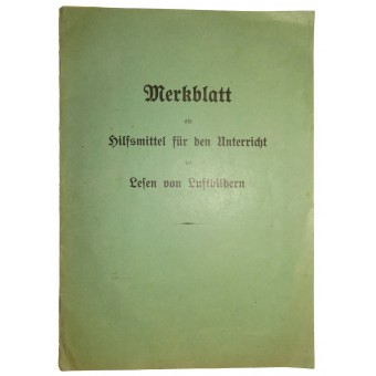 3er Reich de libros de texto para la enseñanza de la lectura de fotografías aéreas. Espenlaub militaria